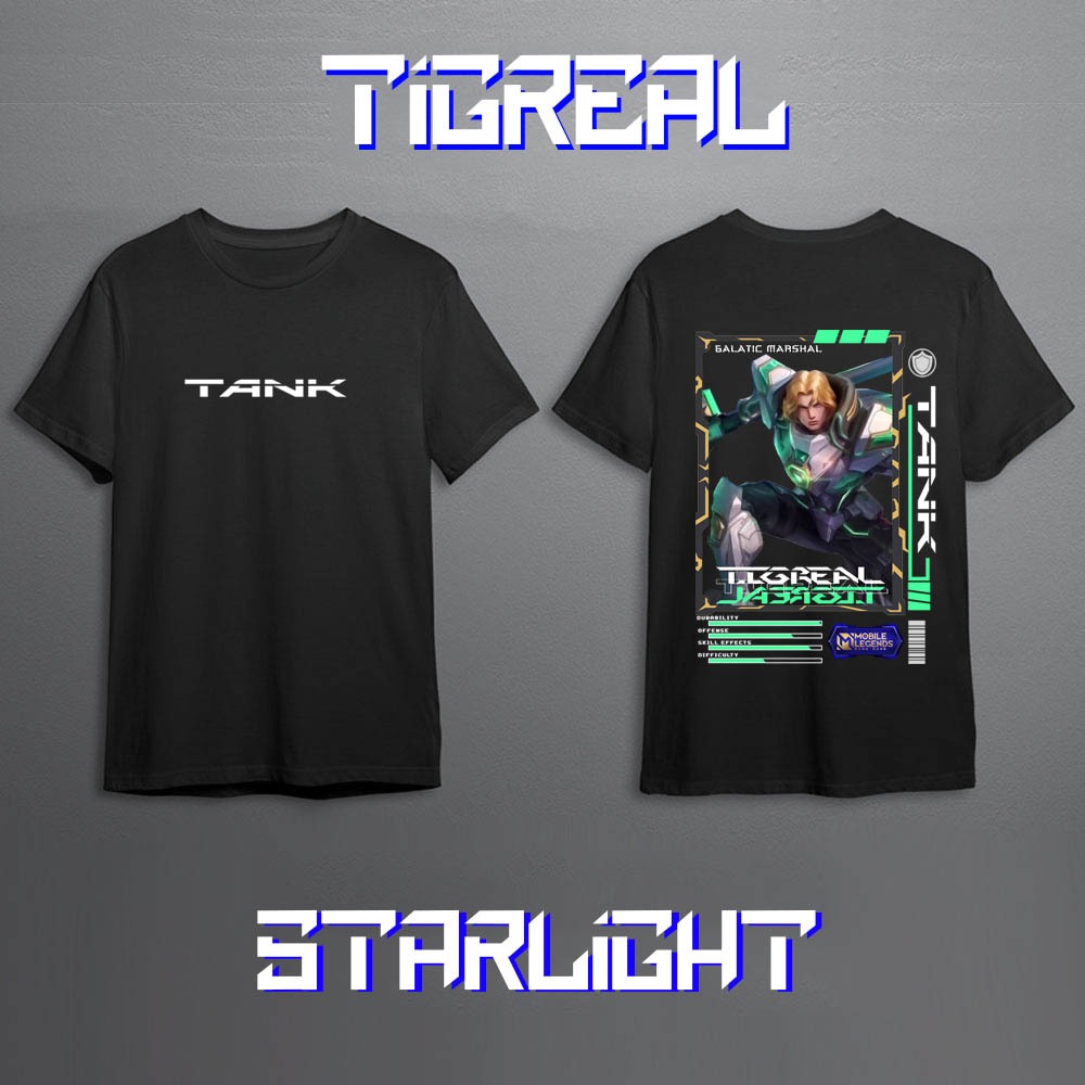 Kaos Pria Mobile Legend Hero Tigreal Tank Skin Keren//Kaos Mobile Legend//Kaos ML//Kaos Skin Tigreal