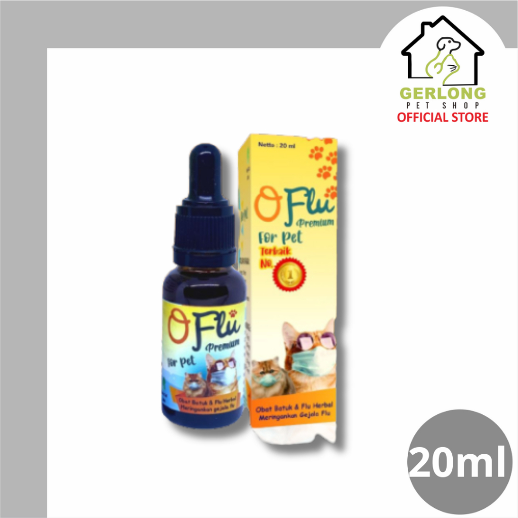 O-flu Premium Obat Batuk Herbal Tetes Untuk Kucing &amp; Anjing 20ml