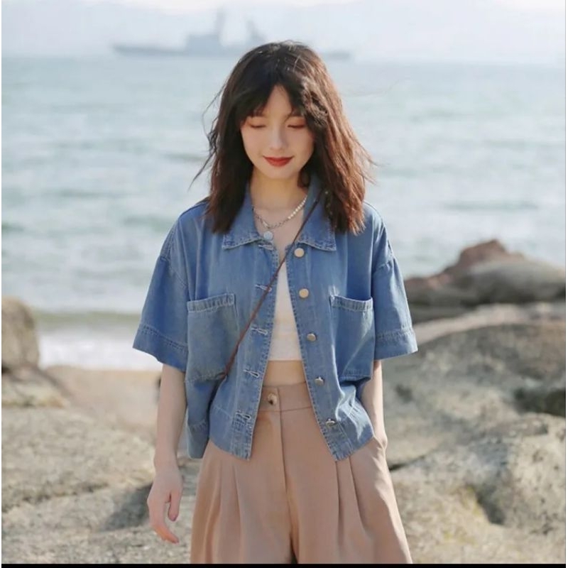 KEMEJA JEANS WANITA/OUTER JEANS WANITA