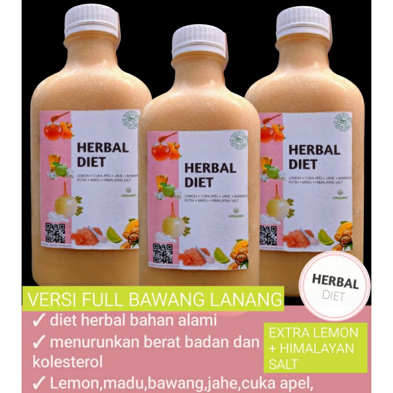 

[330ml] HERBAL DIET SEHAT KOLESTEROL JUS ( FULL BAWANG TUNGGAL ,LEMON,MADU, HIMALAYAN SALT,JAHE,CUKA APEL )