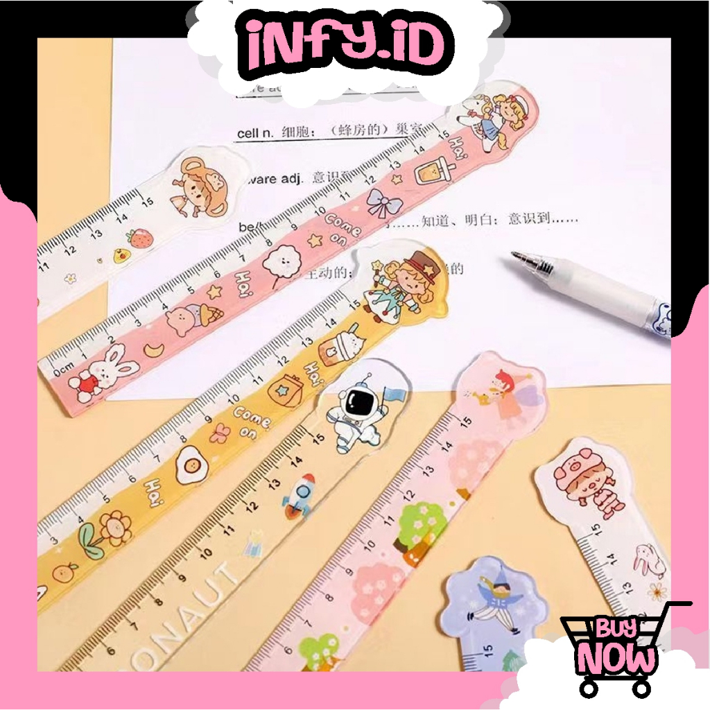 

INFY - Penggaris Lucu 15 Cm Penggaris Anak Pelajar Mahasiswa Motif Astronot Penggaris funny karakter 15cm Pengaris Sekolah Kantor Motif Lucu Bahan Plastik S103
