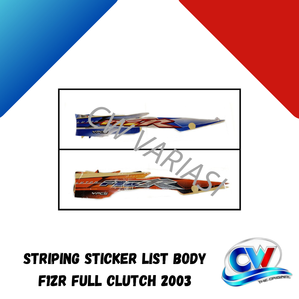 Striping Sticker List Body FIZR 2003 Full Clutch