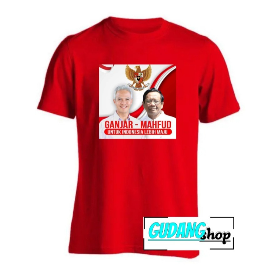 COD Kaos shirt GANJAR-MAHFUD GAMMA Custom polos indonesia combed 30s