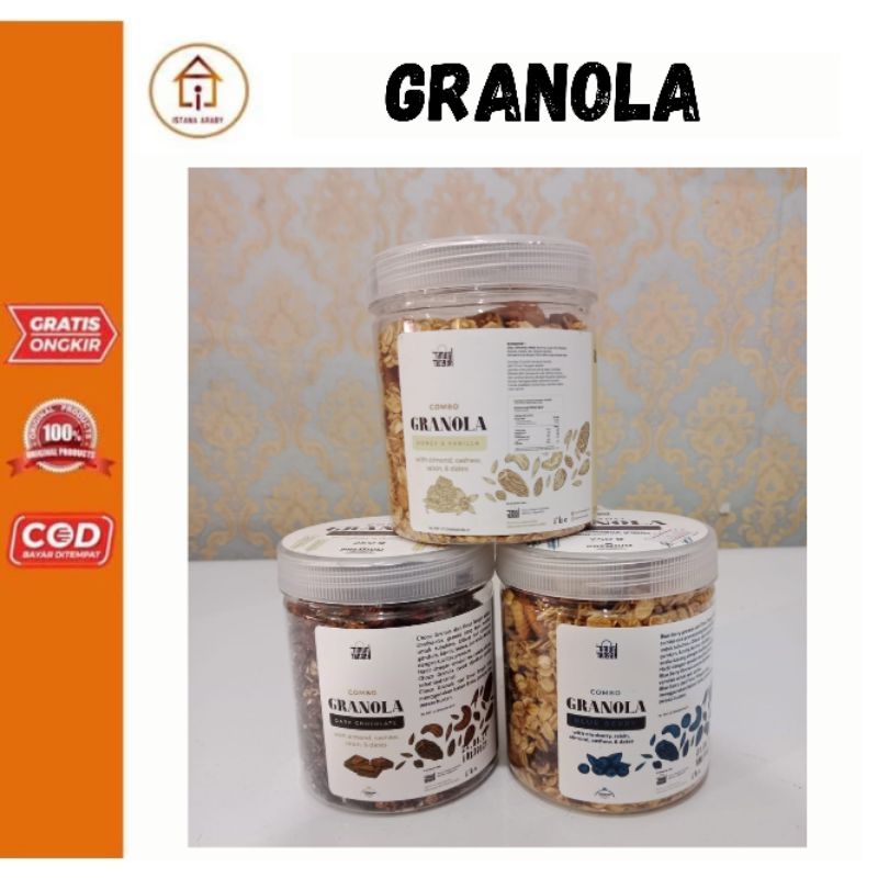 GRANOLA 250G/SEREAL/SARAPAN DIET/BIJI-BIJIAN PANGGANG/ORIGINAL/TERLARIS