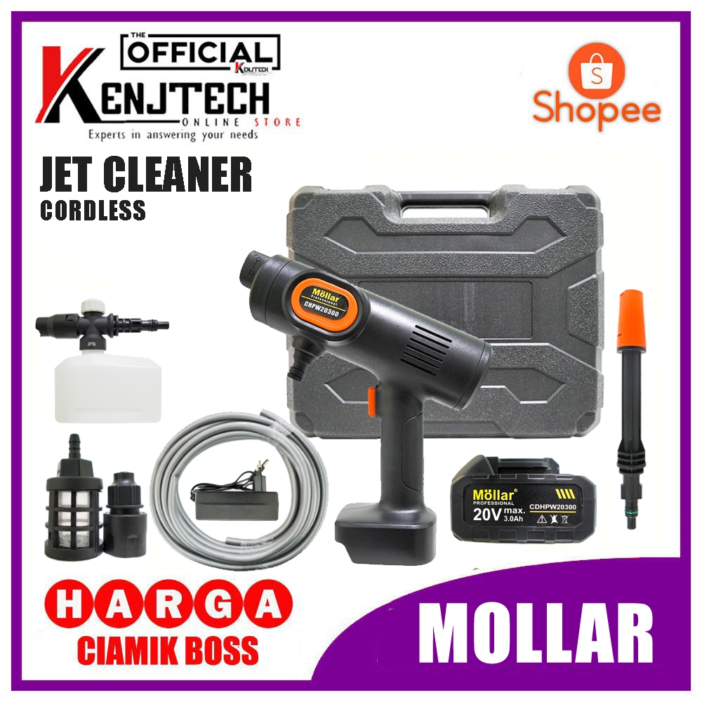 Jet cleaner cordless mollar Original semprotan cuci motor batrei