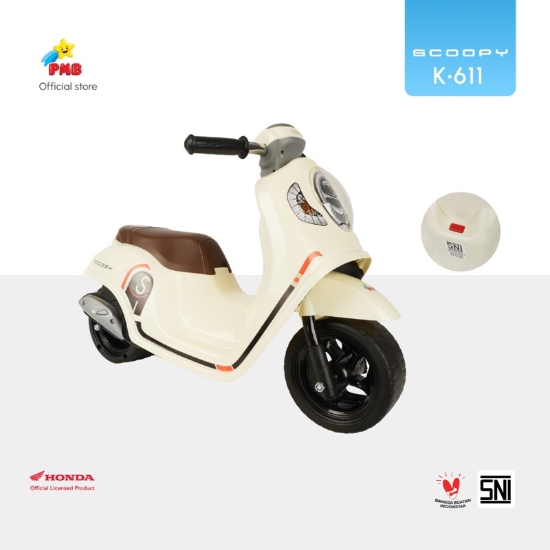 MAINAN ANAK MOTOR FOOT TO FLOOR K611 HONDA SCOOPY - PMB TOYS