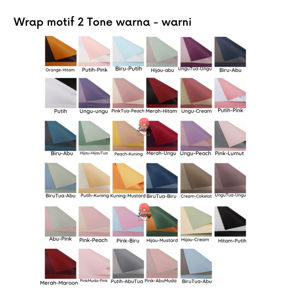 

Double Tone / Wrap 2 tone w / Flower Wrap / Kertas Bunga / Bunga Buket / Kertas Wrap Bunga / 2 tone