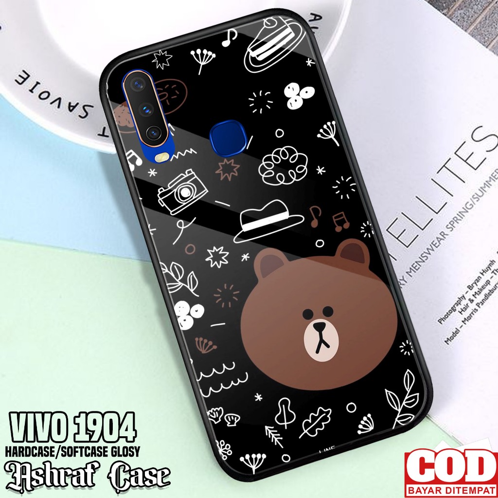 Case Vivo 1904 - Casing Vivo 1904 ( LN ) Silikon Hp Vivo 1904 - Softcase Glass Kaca - Kondom Hp - Ke