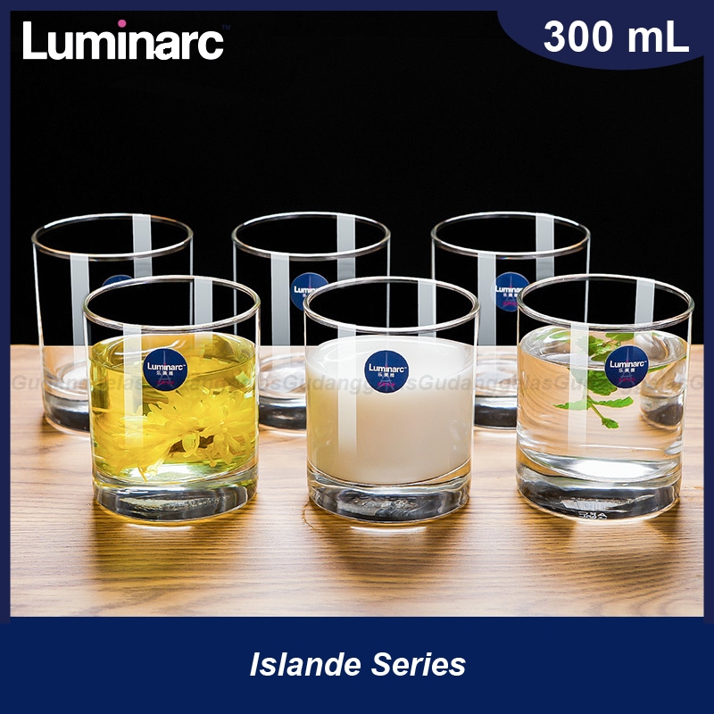 1 SET 6 PCS LUMINARC ISLANDE 30 CL/LUMINARC OLD FASHIONED/WHISKY GLASS/LUMINARC BEER GLASS