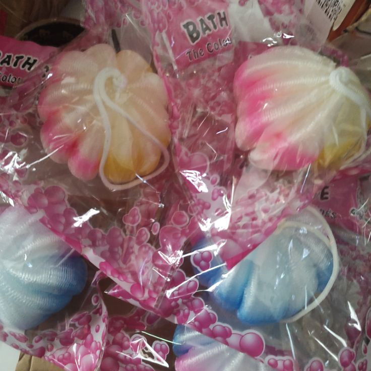 ➲➛☆ puff mandi untuk sabun cair bulat/labu Grosir