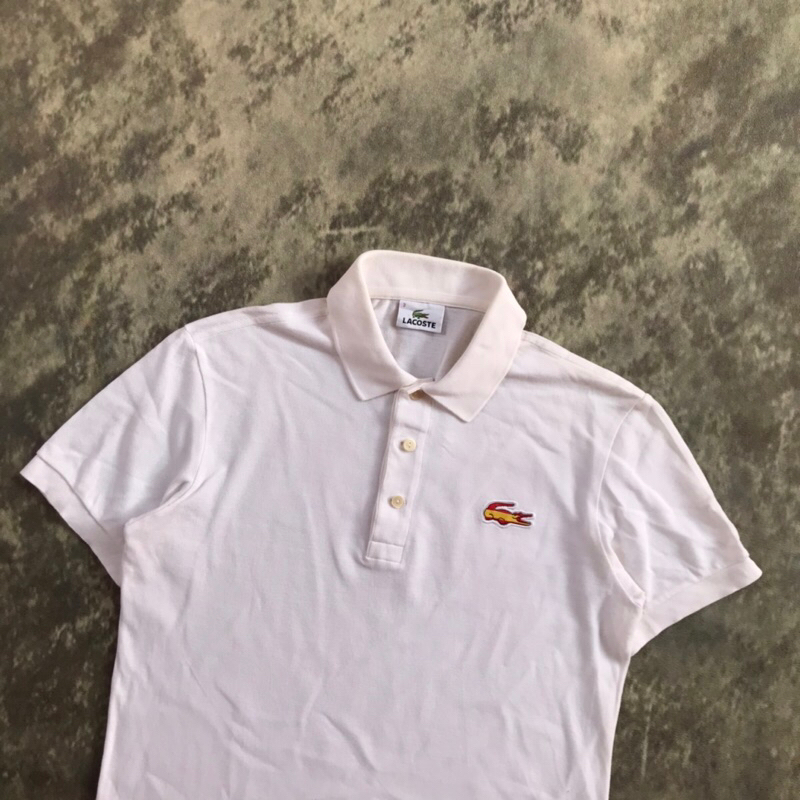 POLO SHIRT LACOSTE BASIC SPAIN LOGO (WHITE) ORIGINAL SECOND