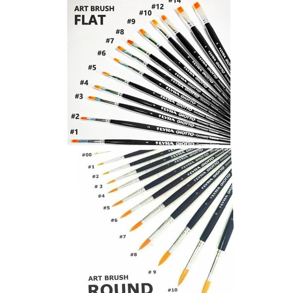 

➡✷ LYRA ART PAINT BRUSH ROUND FLAT KUAS LUKIS Terlaris