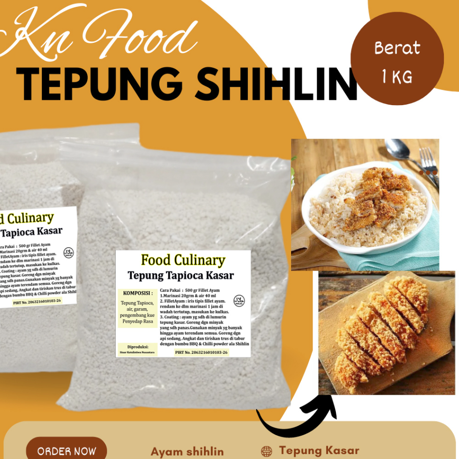 

Baru Tepung Crispy Shihlin atau Tapioka Kasar 1 kg
