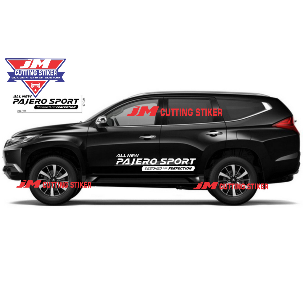 Stiker mobil pajero sport stiker cuting body pajero sport