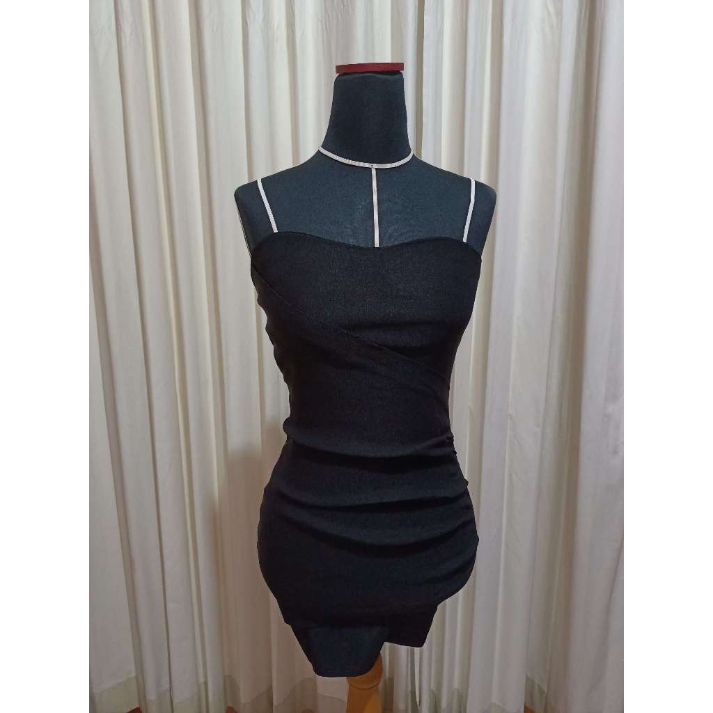 Dress Mini Sexy Bodycon Black Tube Sleeveless Kemben
