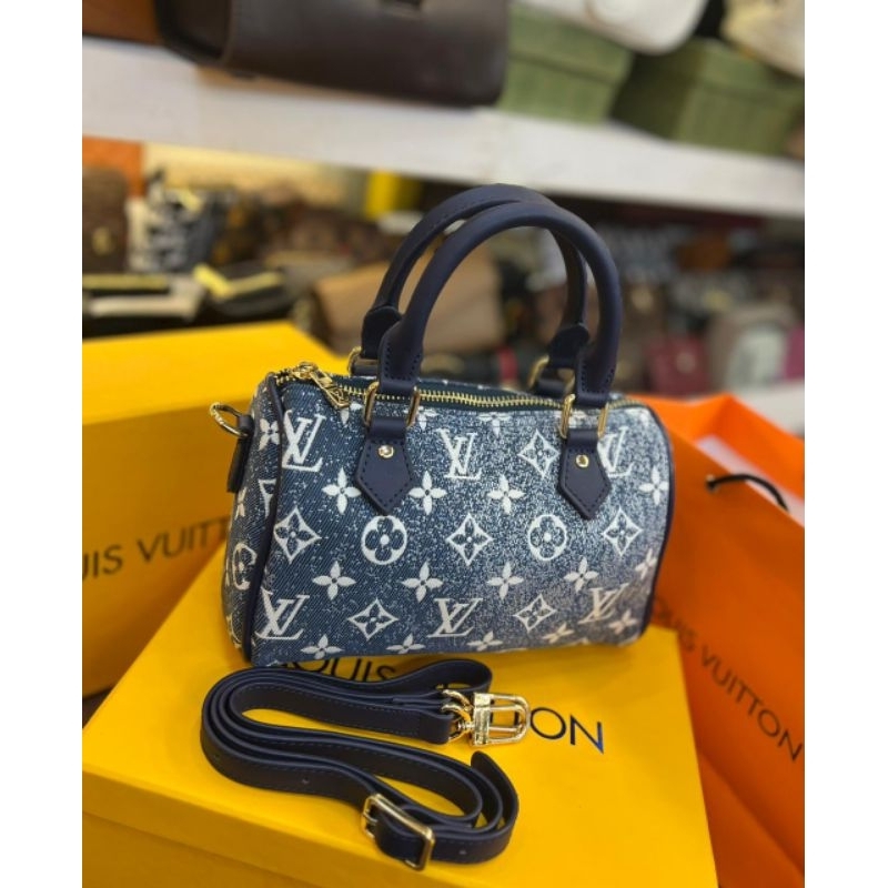 TCB - Tas speedy denim jeans tas selempang kanvas import