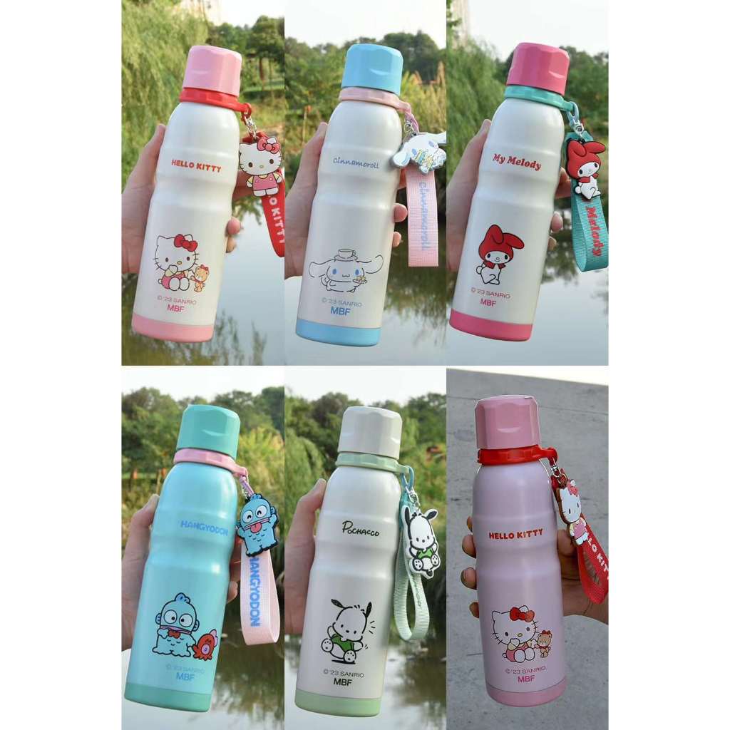 botol termos yakul sedotan teguk tuang 600ml stainless 316 insulated cup strap gantungan lucu