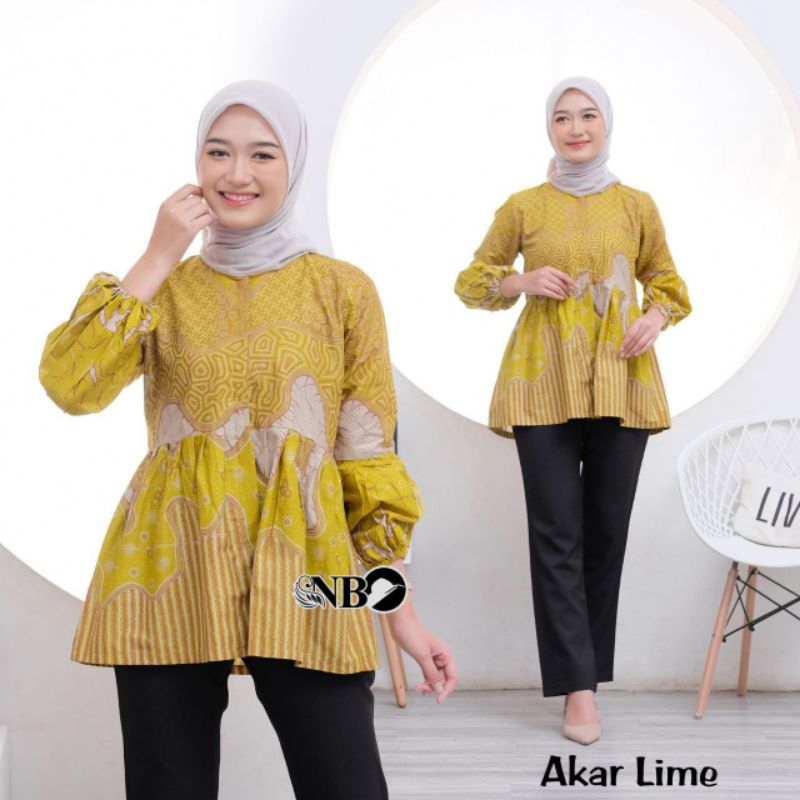 BLOUSE BATIK WANITA MODERN LENGAN PANJANG