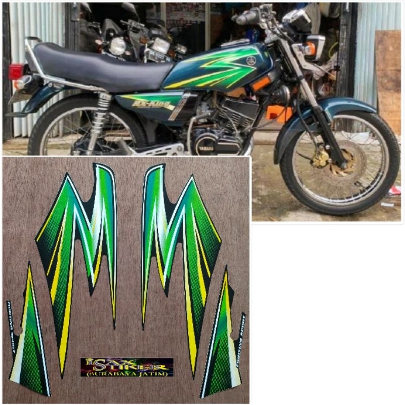 Striping Original Yamaha RX King hijau tahun 2003