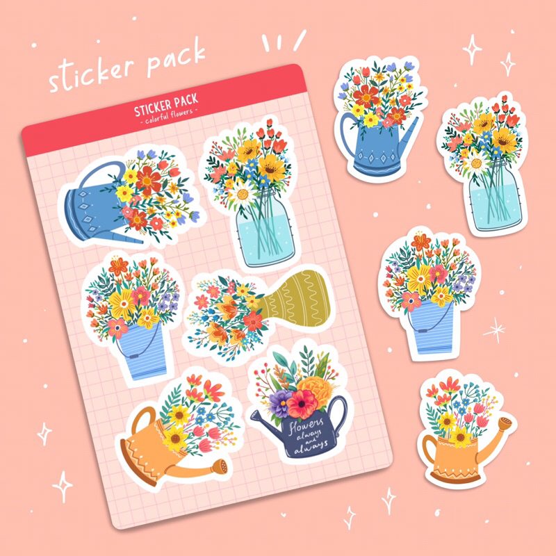

Colorful Flowers Sticker Pack by Loonaftr