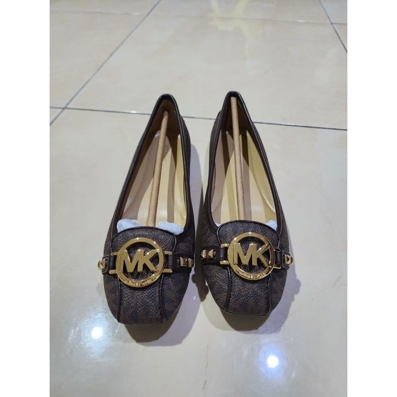 Original MK Fulton moc shoes signature brown stud ghw (With Box) size 38 Preloved