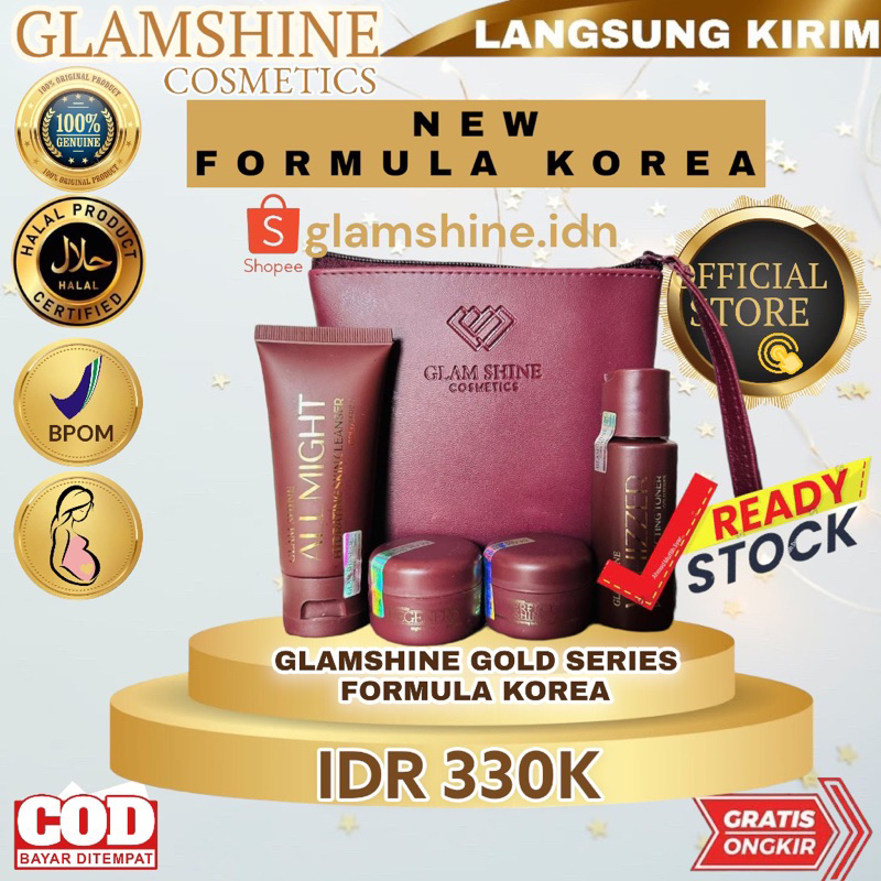 Glamshine Paket Gold Series Formula Korea Skincare Glamshineofficial Glamshine official store Glame 