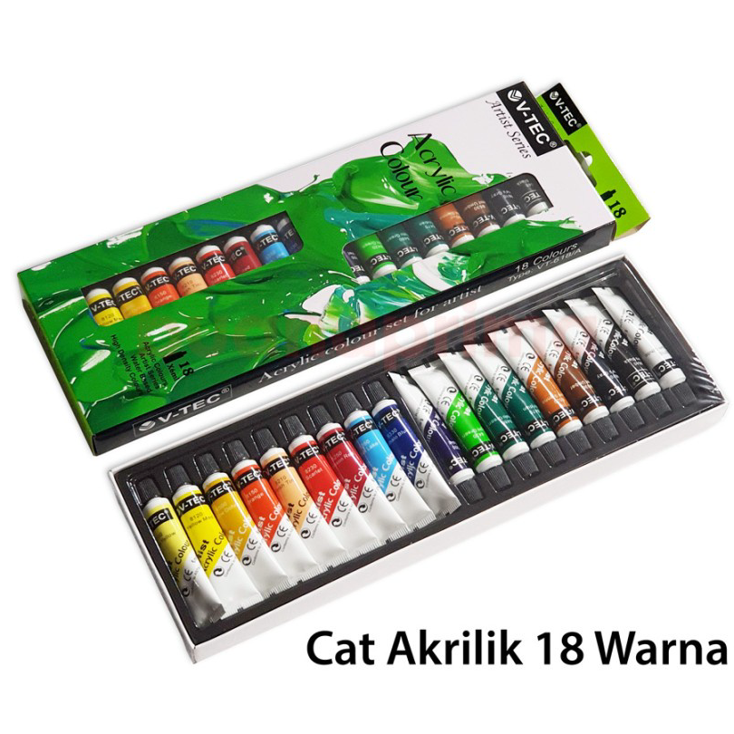

Best Cat Akrilik V-Tec 18 Warna 6 ml Acrylic Colours Vtec VT-618/A
