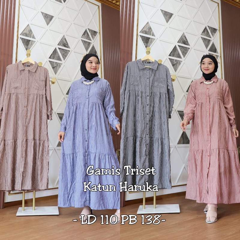 salur katun triset(haruka) gamis