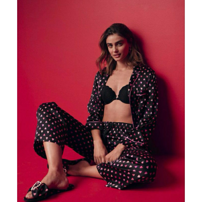 VICTORIA SECRET PAJAMAS SET LOVE BLACK