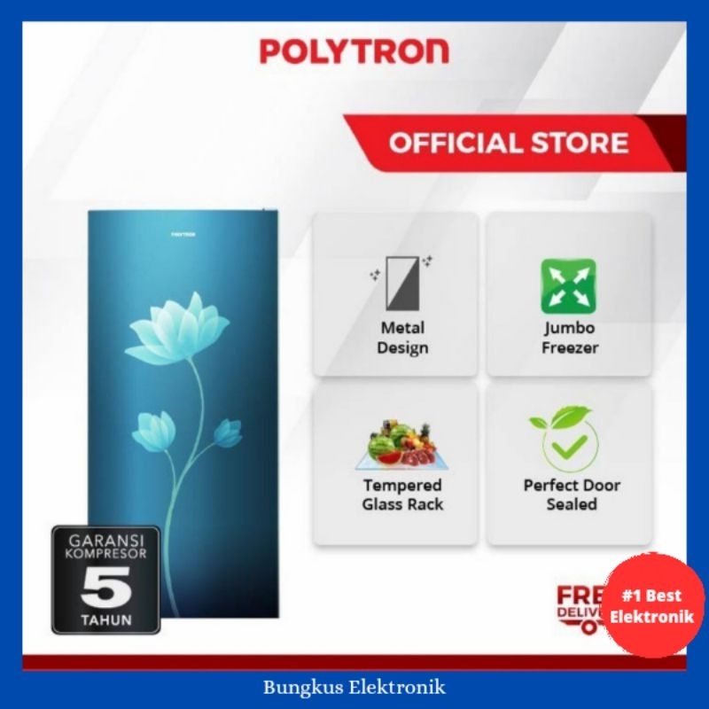 KULKAS POLYTRON 1PINTU PRB189 180L