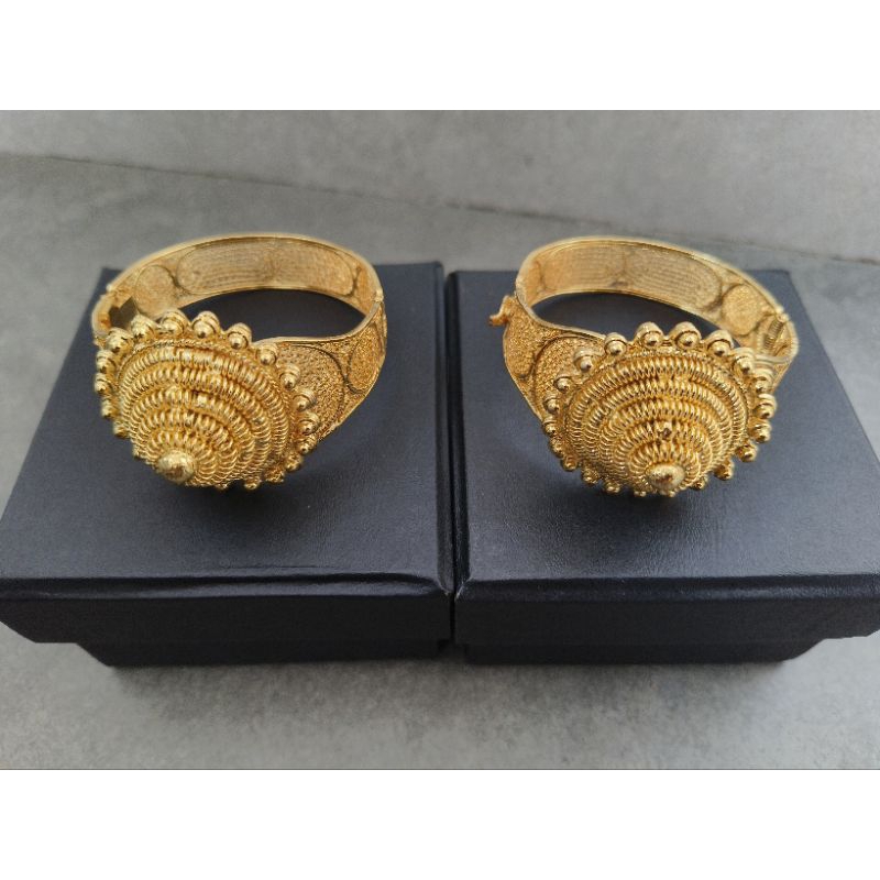 gelang kendari lapis emas 24k asli kerajinan tangan bukan buatan pabrik / gelang lapis emas / gelang