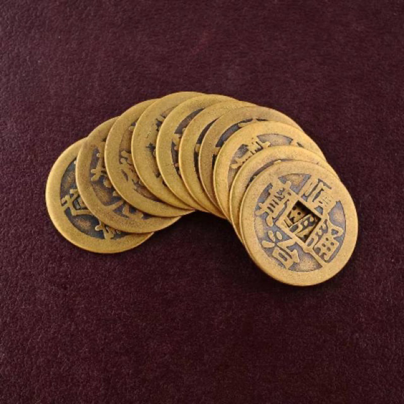 koin cina kuno 2.2cm kuningan DAPAT 4 pcs