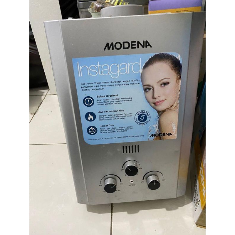 Water Heater Gas Modena 6 liter/menit