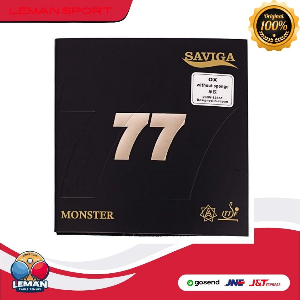 Karet Bintik Saviga 77 Monster / Karet Bet Pingpong / Tenis Meja
