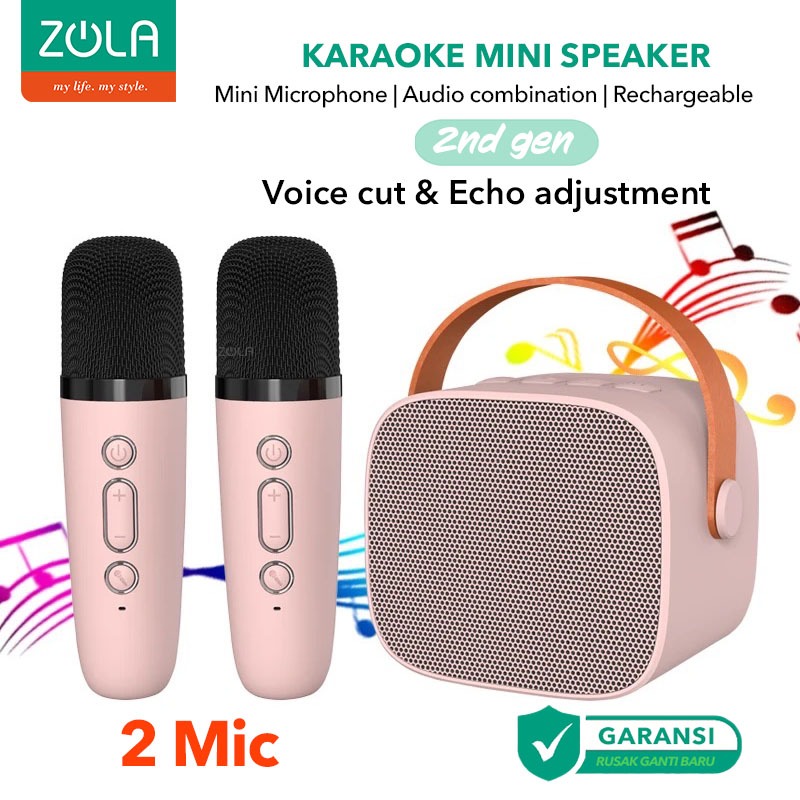 	 Zola Speaker Microphone Karaoke Set Bluetooth Mini Full bass Portable	