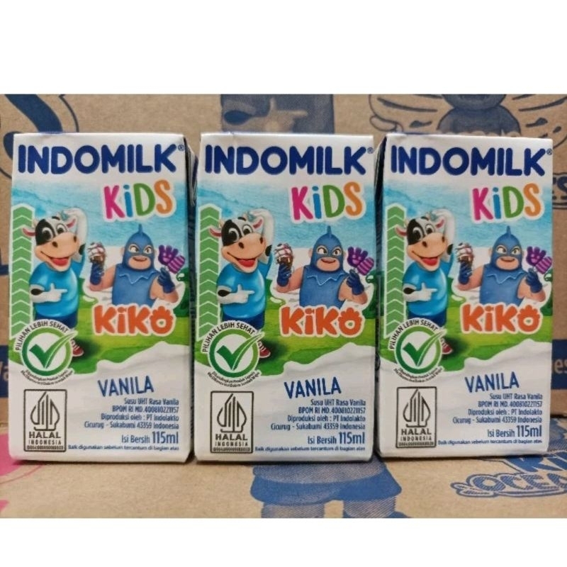 indomilk kids full cream tanpa penambahan gula susu kotak mini 115 ml merk indomilk susu uht kecil