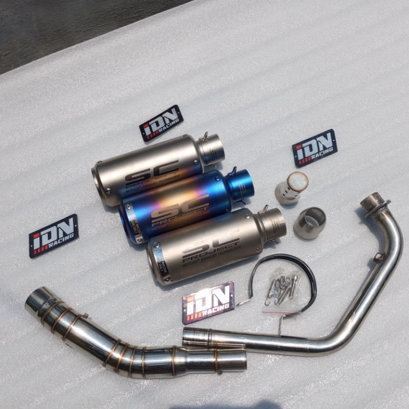 knalpot SC project  pnp al motor 4 tak 1 silinder series Titanium