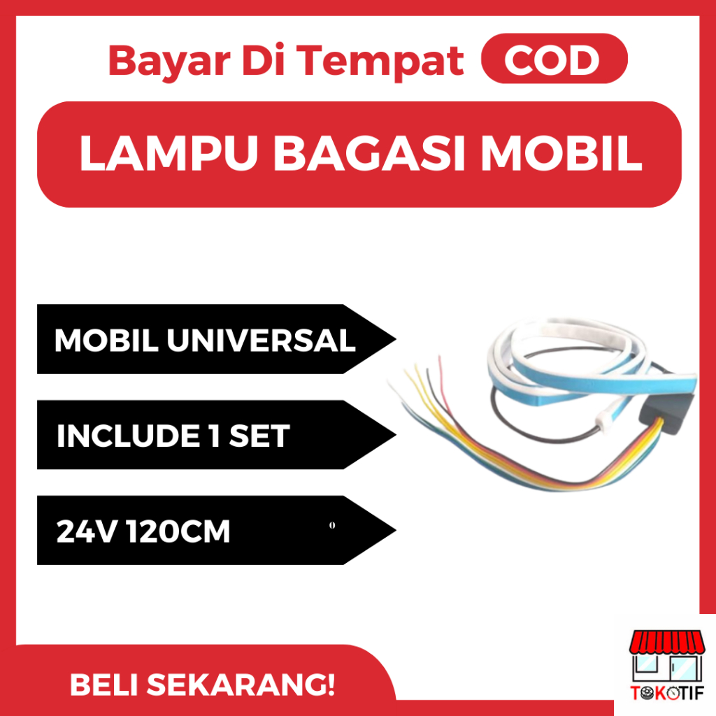 Lampu LED Strip 5050 Lampu Variasi Mobil 24 Volt & 12 Volt LED Bagasi Belakang RGB Selang Panjang