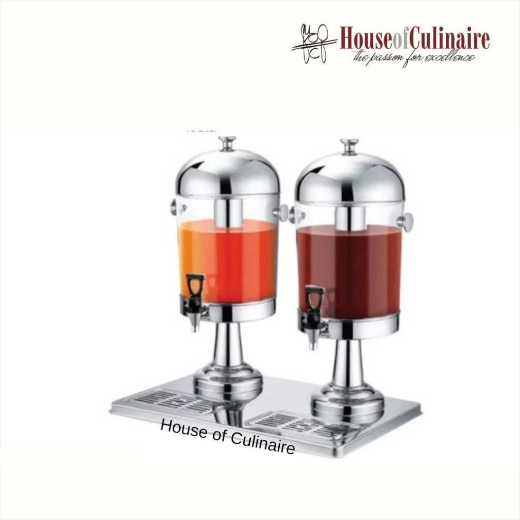 Juice Dispenser Double Tower 16 liter  Stainless Hotel Juice Dispenser