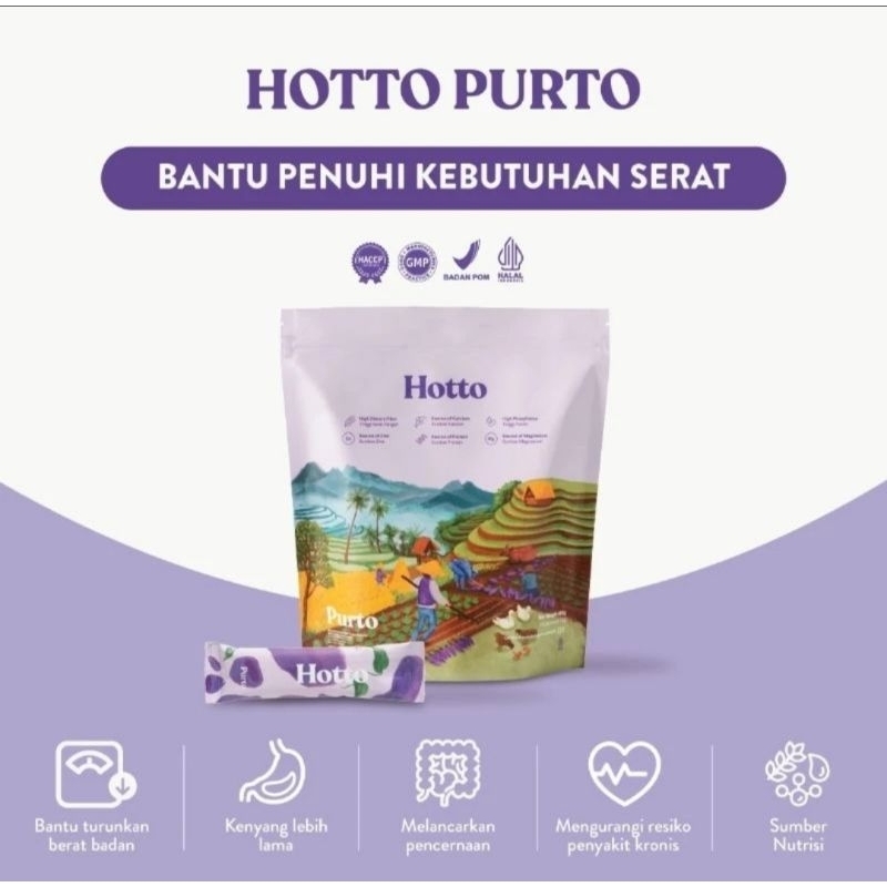 

Original Hotto Purto Multigrain with Purple Potato 16Sachet | Minuman Tinggi Serat