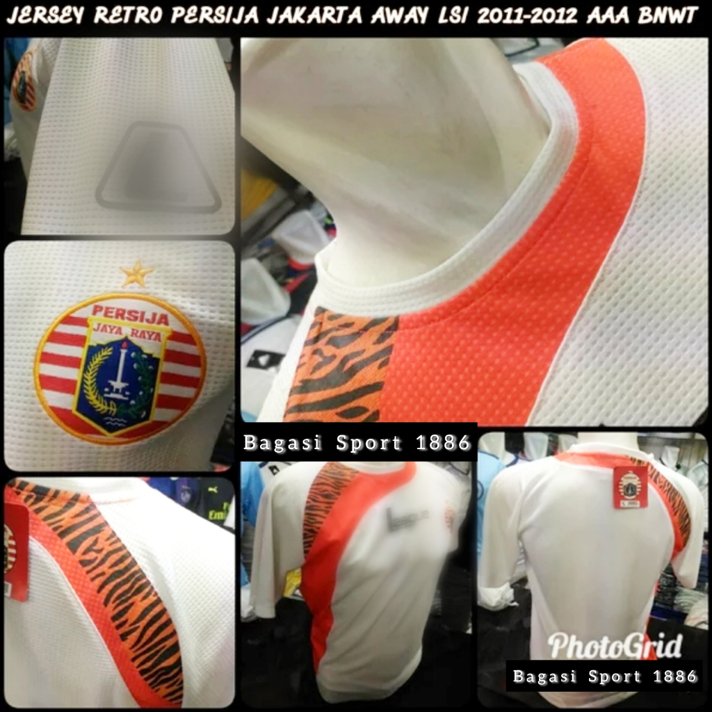 Jersey Retro Persija Jakarta BNWT Away Liga Super Indonesia-LSI 2011-2012 Kualitas AAA