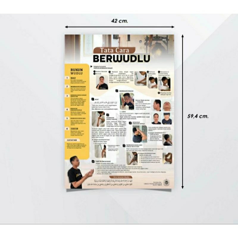 poster wudhu LIM LIRBOYO  poster wudlu poster gambar wudhu poster Tatacara wudhu poster tata cara wu