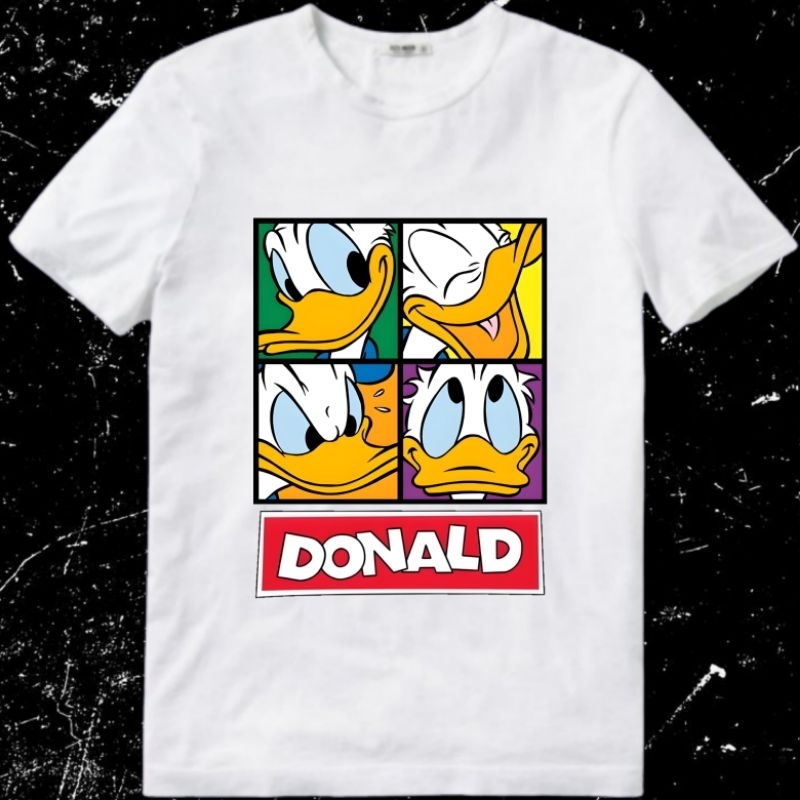 Baju Kaos Tshirt T Shirt Pria Laki Cowok Cewek Perempuan Unisex Anak Kartun Cartoon Donald Donal Beb