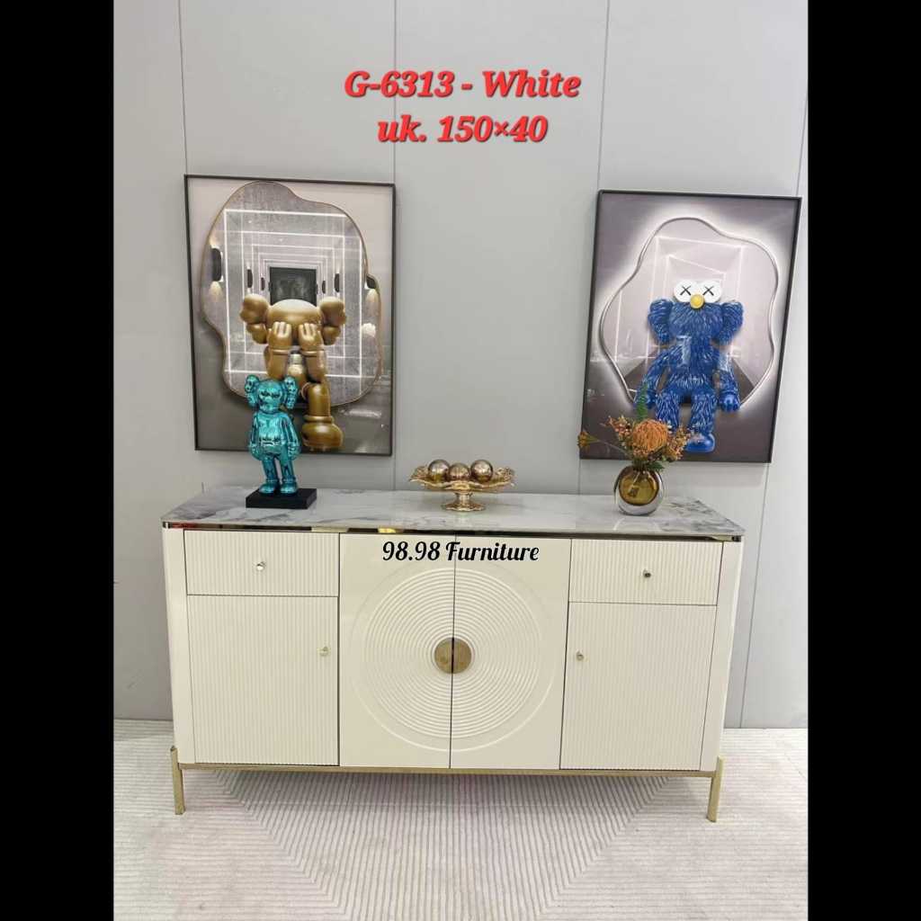 Lemari Hias Buffet TV - Meja TV Import - Meja Konsul Sideboard Credenza