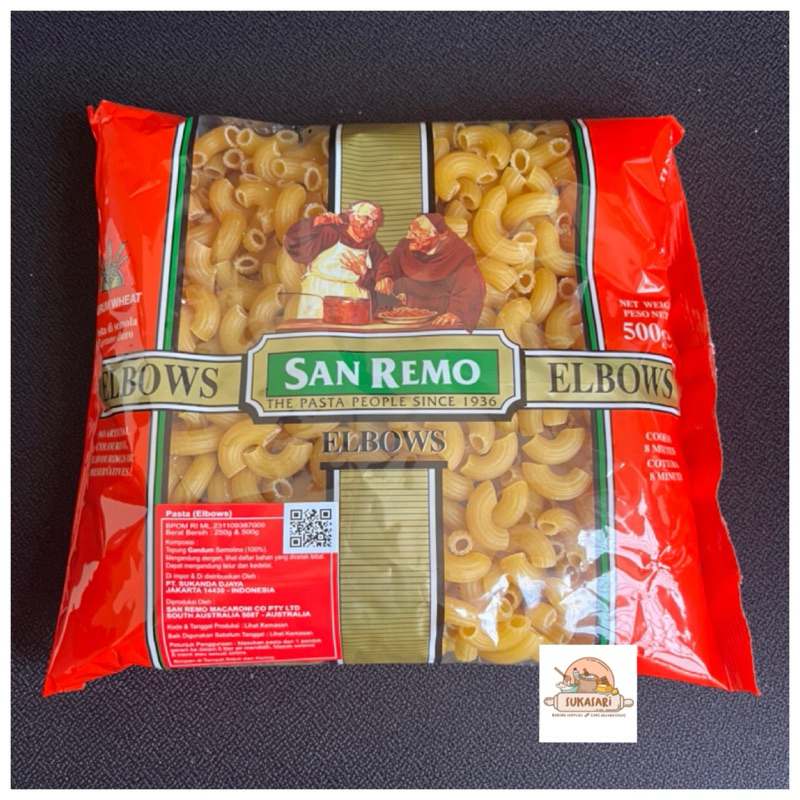 

San Remo Elbows pasta 500gr Macheroni macaroni elbow