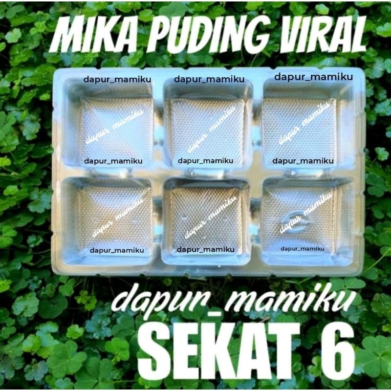 Tray Mika Puding Viral Sekat 6 / Tray Mika Puding Sekat Tatakan Mika Alas Puding