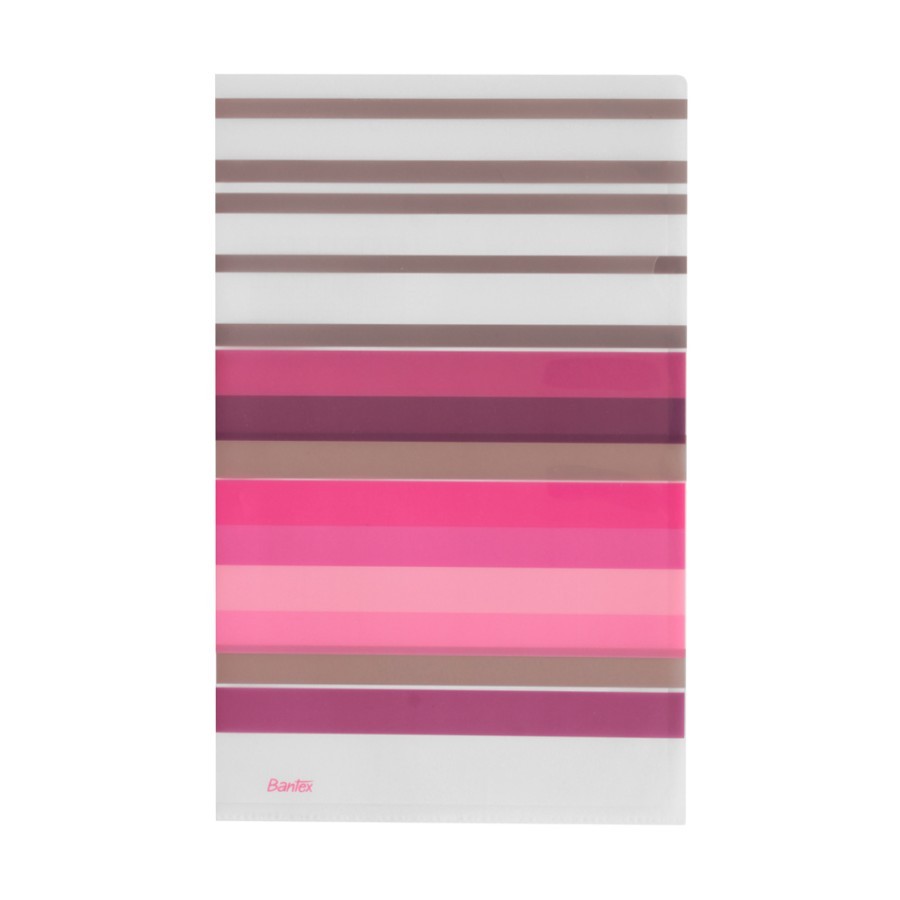 

Bantex Fancy Stripe Display Book (30 Pocket) Folio Pink