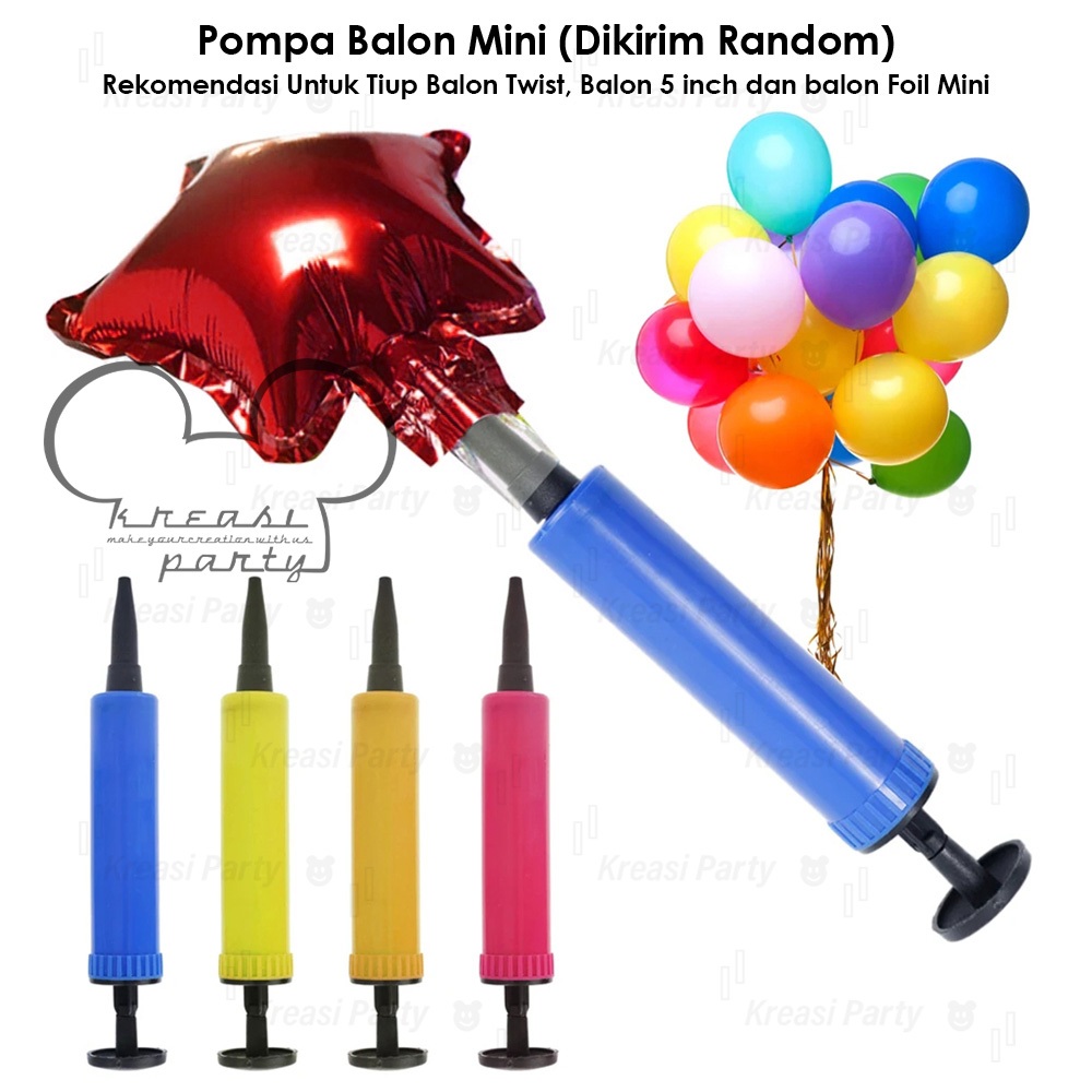 Pompa Balon Mini Pompa Balon Twist Pompa Balon Tangan Manual