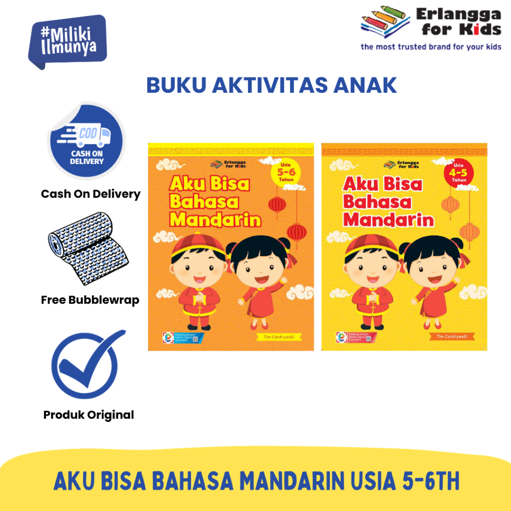 [Erlangga] Buku Aktivitas Anak: Aku Bisa Bahasa Mandarin