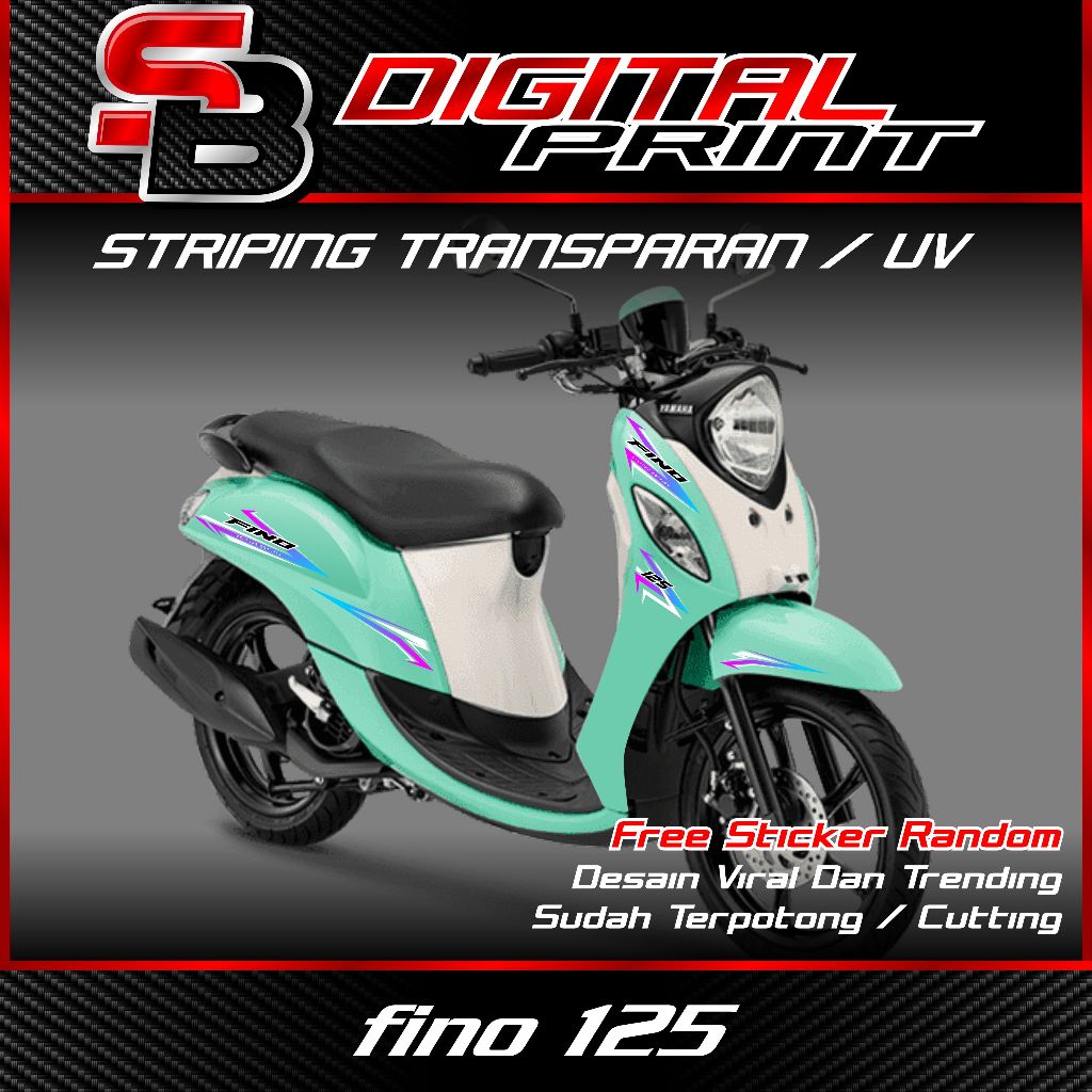 striping transparan fino 125 - striping uv fino bahan transparan